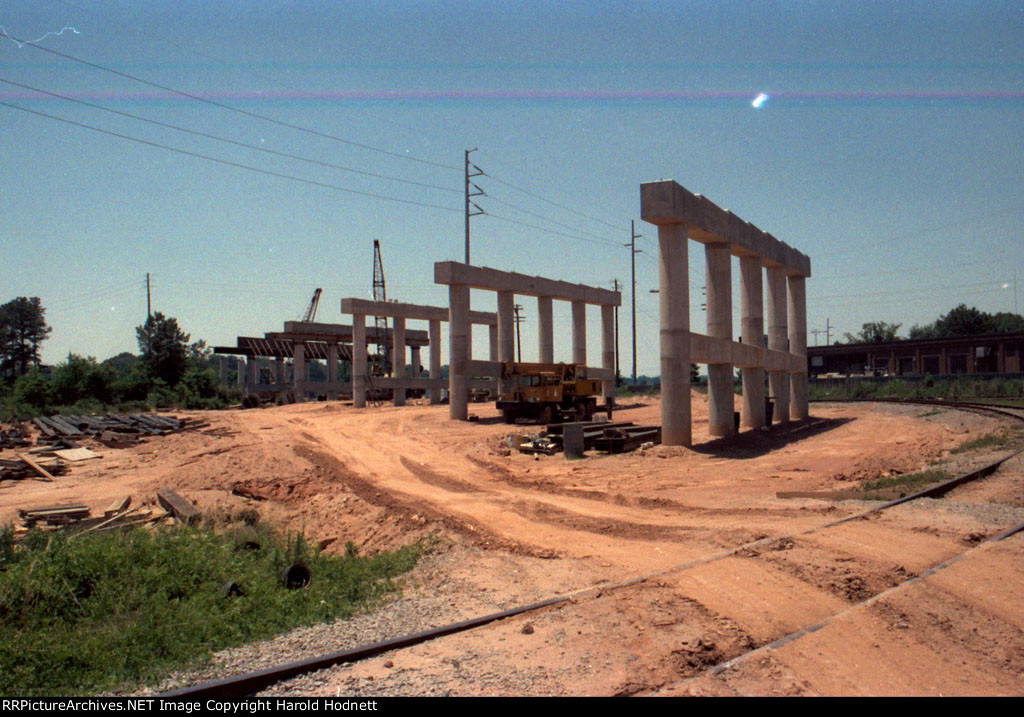 Atlantic Avenue bridge under construction, CSX industry sidings